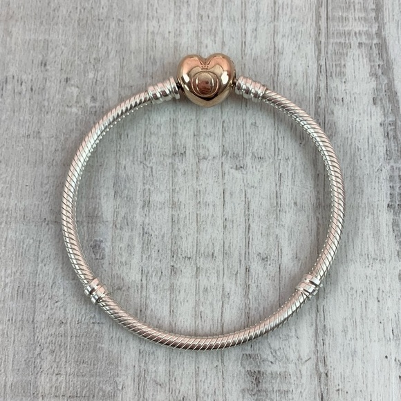 Pandora Rose Heart Clasp Snake Chain 